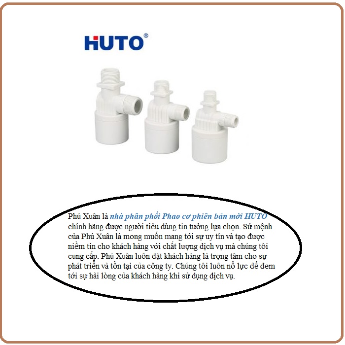 Nhà phân phối Phao cơ phiên bản mới HUTO